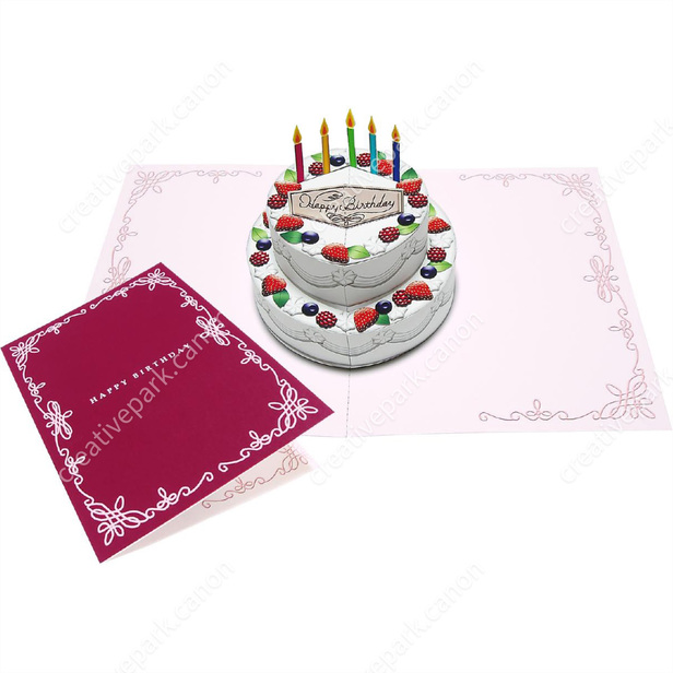ポップアップカード ケーキ ケーキ とびだすカード カード Canon Creative Park