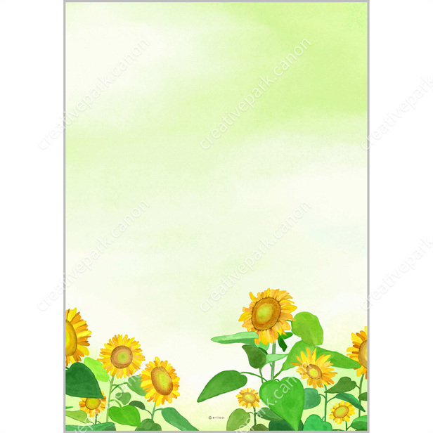 Sunflower 0003 Summer Stationery Card Canon Creative Park