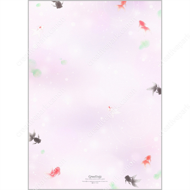 たいち　キャンペーン　A4三枚セット 金魚 0003 - 夏 - 便箋 - カード - Canon Creative Park
