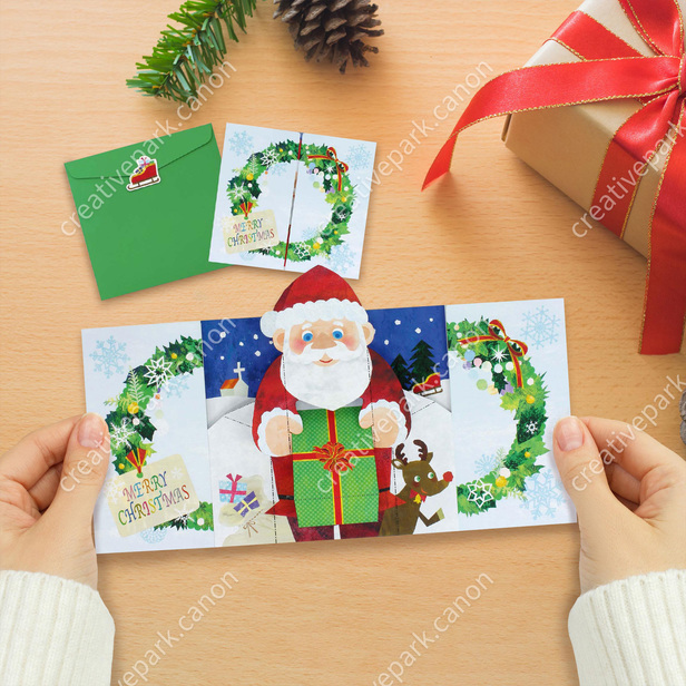 Cartões de Natal do Papai Noel - Natal - Cartões artísticos - Cartão -  Canon Creative Park