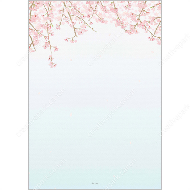 Bunga Sakura 0002 Musim Semi Alat Tulis Kartu Canon