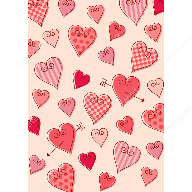 scrapbook paper hearts