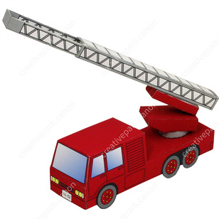Fire Engine,Toys,Paper Craft,Simple,Craftown,null,Red,null