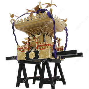 Mikoshi (Portable Shrine),Decorative,Paper Craft,null,null,null,Lucky Items,null,null,Japanese Style,Brown,null,null