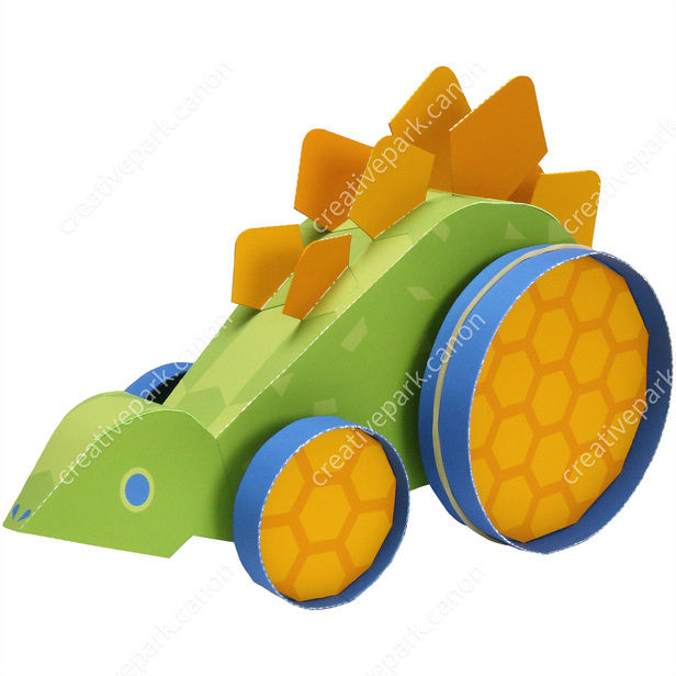 ゴムで走る ステゴサウルス あそぶ 知育 ペーパークラフト Canon Creative Park ゴムで走る ステゴサウルス あそぶ 知育 ペーパークラフト Canon Creative Park