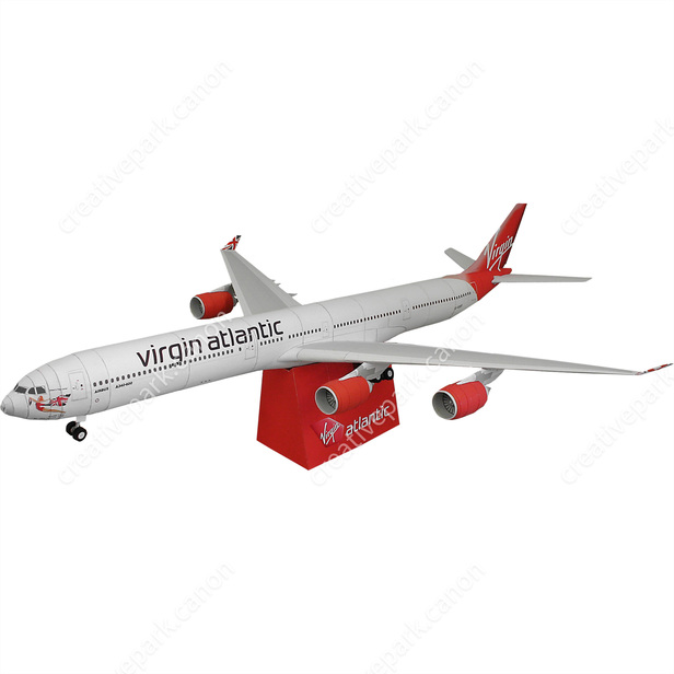 Virgin Atlantic AIRBUS A340-600 - 航空機 - 乗物 - ペーパークラフト