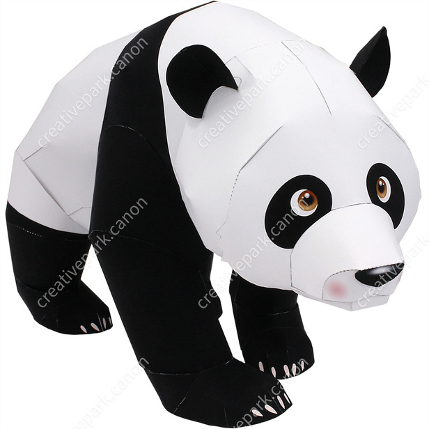 Panda gigante - Animales terrestres - Animales - Arte de papel - Canon  Creative Park