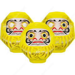 Bambola giapponese, protezione, DARUMA, giallo