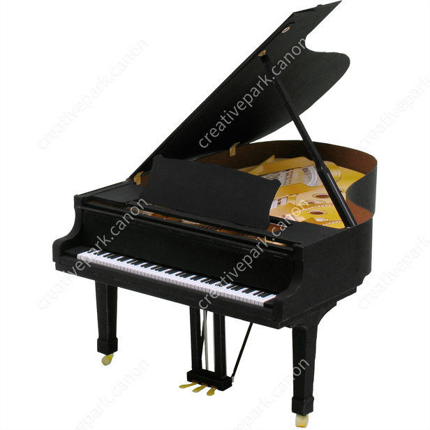 グランドピアノ 楽器 オブジェ ペーパークラフト Canon Creative Park
