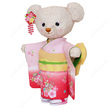 限定＆完品⭐️1998年 YUKATA TEDDY BEAR PEACH33 着物ベア Lサイズ 29cm KIMONO OBI Bear 日本製 ぬいぐるみ