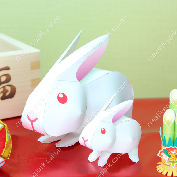 ホットマン セール Rabbit - Beginner Series - Animals - Paper Craft - Canon 文房具・ステーショナリー