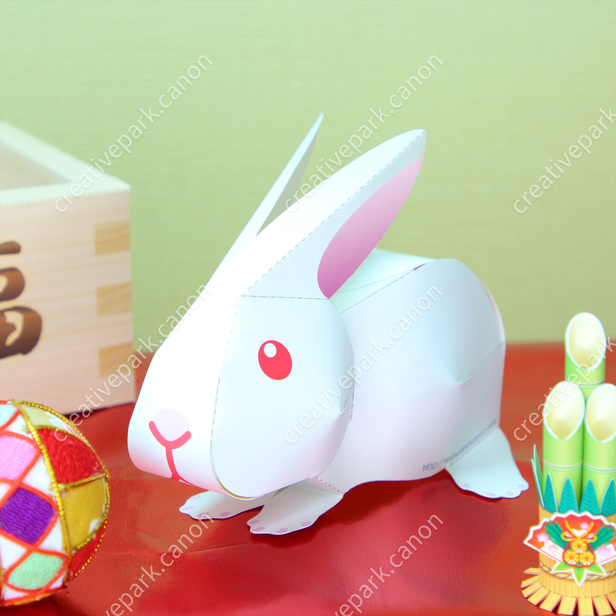 ウサギ かんたんシリーズ 動物 ペーパークラフト Canon Creative Park