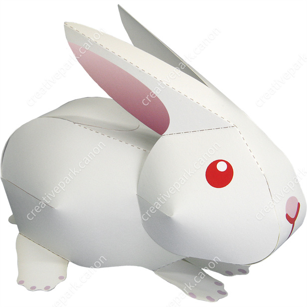 ウサギ - かんたんシリーズ - 動物 - ペーパークラフト - Canon 
