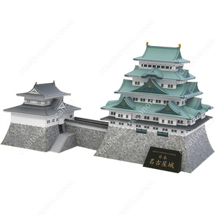 日本　名古屋城,建物,ペーパークラフト,いつか行ってみたい,インテリア,観光名所,おしゃれ,アジア・オセアニア,作って、集めて,マットフォト,レベル：名人,サイズ感:ハンドボール,鑑賞用,城,リアル,グリーン,大人向け,日常