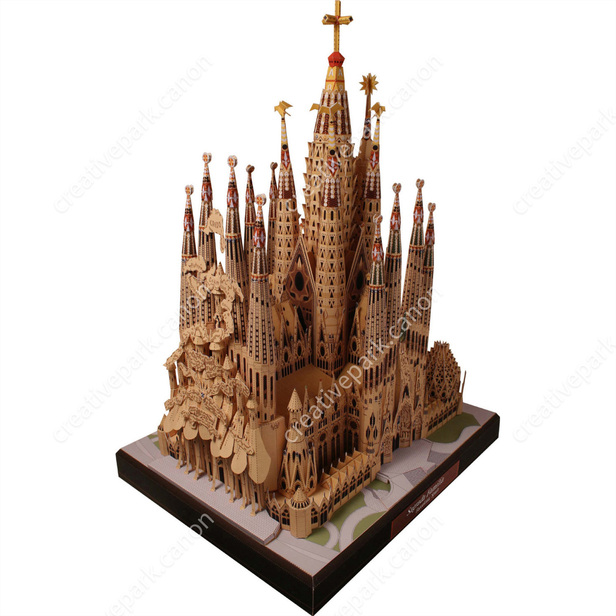 西班牙圣家堂 欧洲 建筑物 纸模型 Canon Creative Park