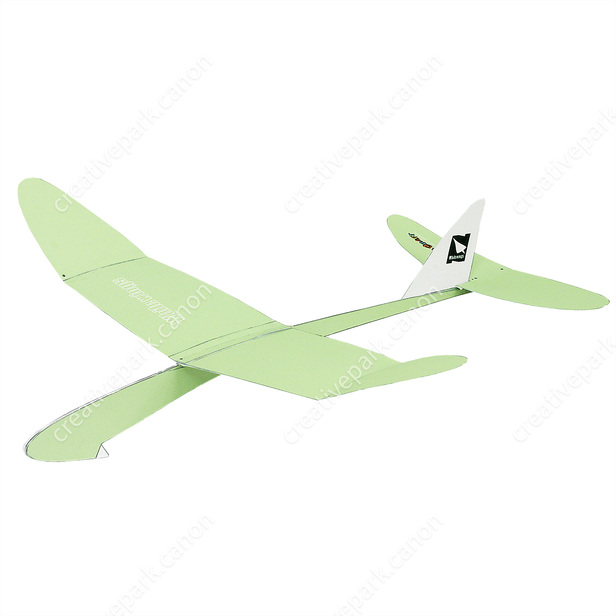 競技用機 レーサー539 (みどり色) - 紙飛行機 - おもちゃ 