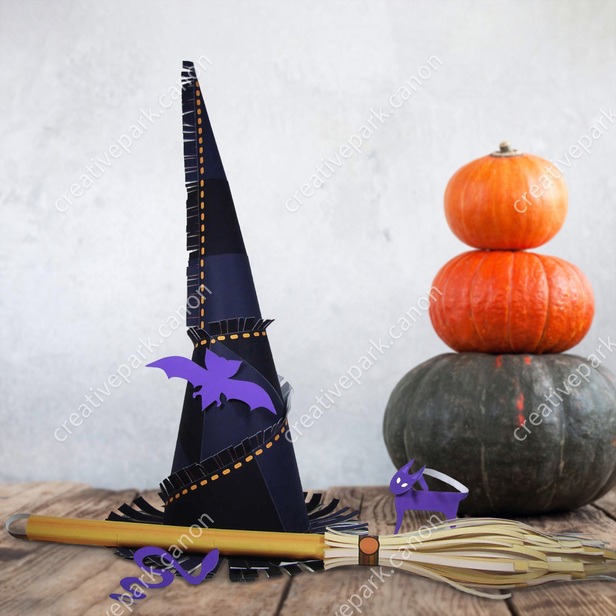 Chapéu De Bruxa Halloween Definido Em Nove Desenhos Diferentes