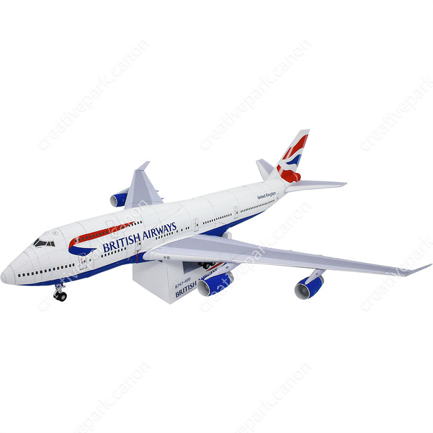 British Airways Boeing747-400 - 航空機 - 乗物 - ペーパークラフト