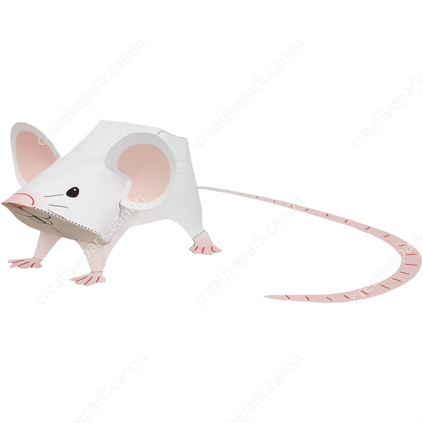 ネズミ - かんたんシリーズ - 動物 - ペーパークラフト - Canon