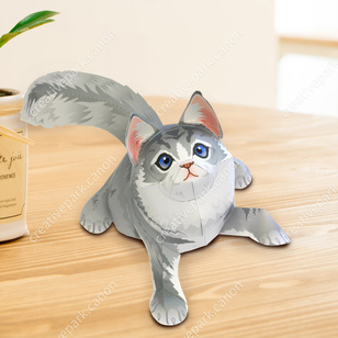 Maine Coon,Animals,Paper Craft,Healing,Mammals,cute,Pet Series,null,null,null,Cat,gray,null