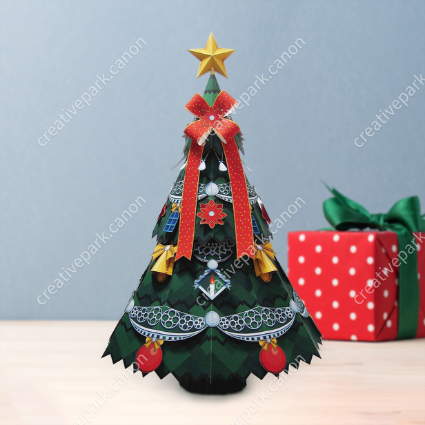 Natal (Árvore de Natal básica) - Estação - Brinquedos - Artesanato em papel  - Canon Creative Park