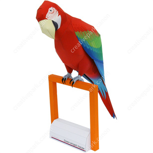 Green-winged Macaw,Animals,Paper Craft,Healing,Birds,Stylish,Flying Animals,null,Bird,Red,null