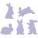 Wall Decorations (Rabbit / Purple) - Wall stickers - Wall Decorations ...
