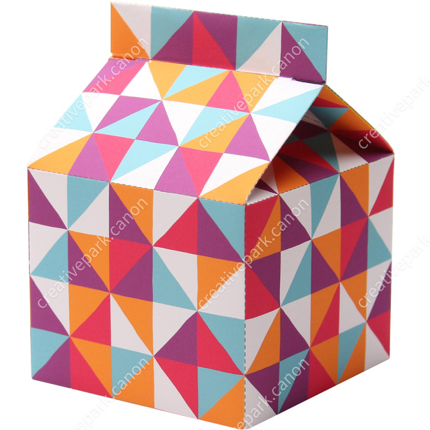 Caja (Forma de cartón de leche 01 Patrones geométricos / Multicolor) -  Cajas de regalo - Cajas/Estuches - Hogar y vida - Canon Creative Park