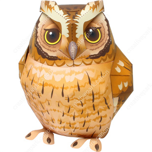 Tropical Screech Owl,Animals,Paper Craft,Healing,Birds,cute,Pet Series,null,null,null,Bird,Brown,null