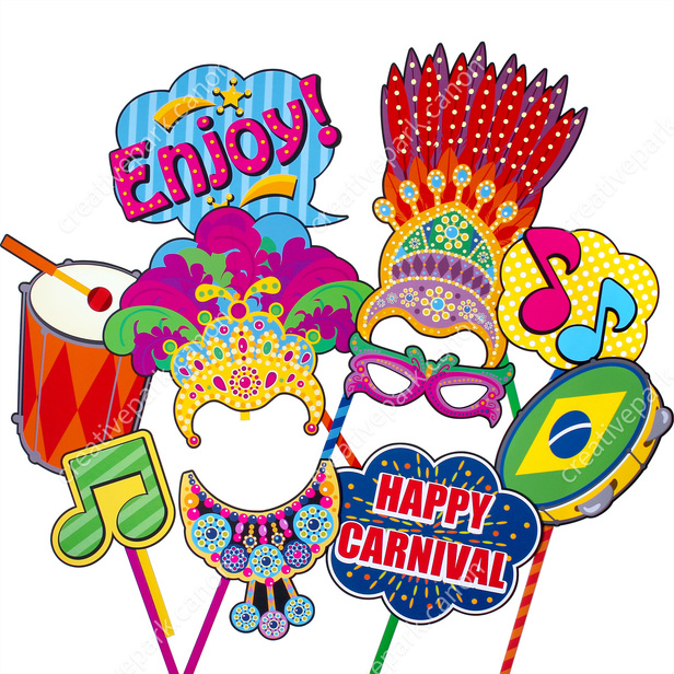 Photo Booth Props (Rio Carnival) - Photo booth props - Event - Paper Craft  - Canon Creative Park