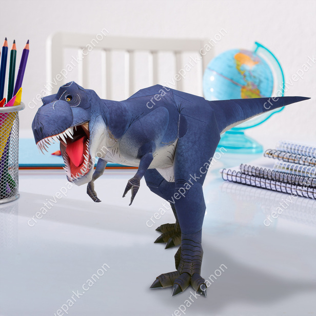 ティラノサウルス 恐竜 科学 ペーパークラフト Canon Creative Park