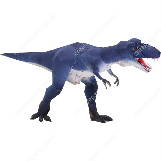 ティラノサウルス 恐竜 科学 ペーパークラフト Canon Creative Park