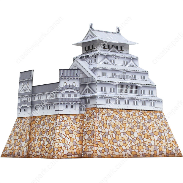 日本 姫路城 ミニ かんたんシリーズ 建物 ペーパークラフト Canon Creative Park