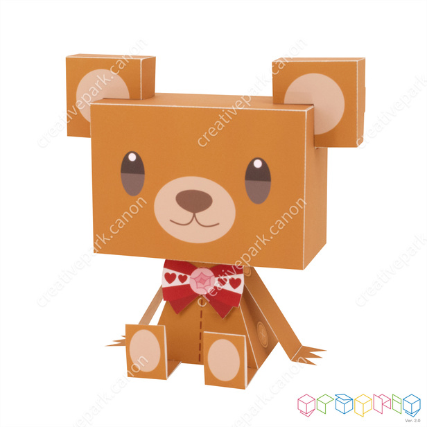 teddy bear paper craft