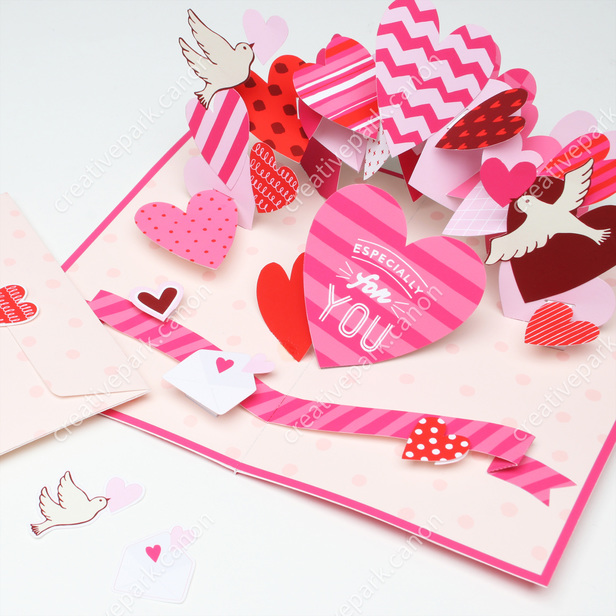 ポップアップカード バレンタイン 01 バレンタイン とびだすカード カード Canon Creative Park