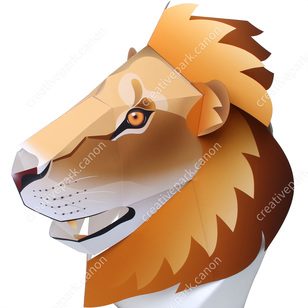 Máscara para cabeça (Leão),Evento,Artesanato em papel,null,Vida selvagem,único,Máscara para cabeça,leão,Marrom,null,festa