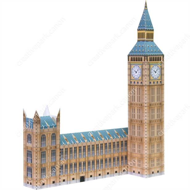 Figura de papelão com recorte em tamanho realista da Advanced Graphics -  Inglaterra, Big Ben Clock Tower, One Size, 1