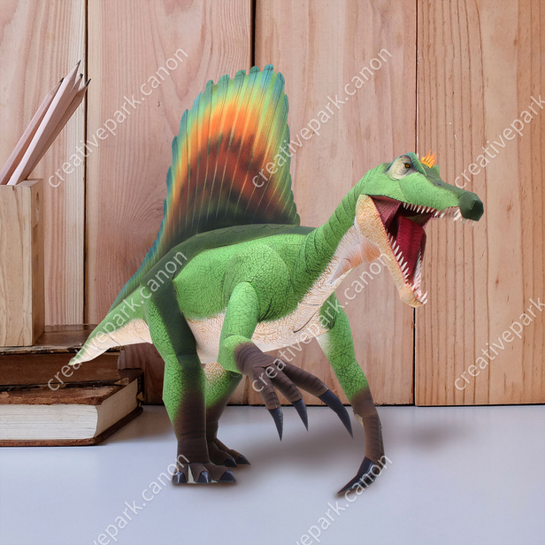スピノサウルス 恐竜 科学 ペーパークラフト Canon Creative Park