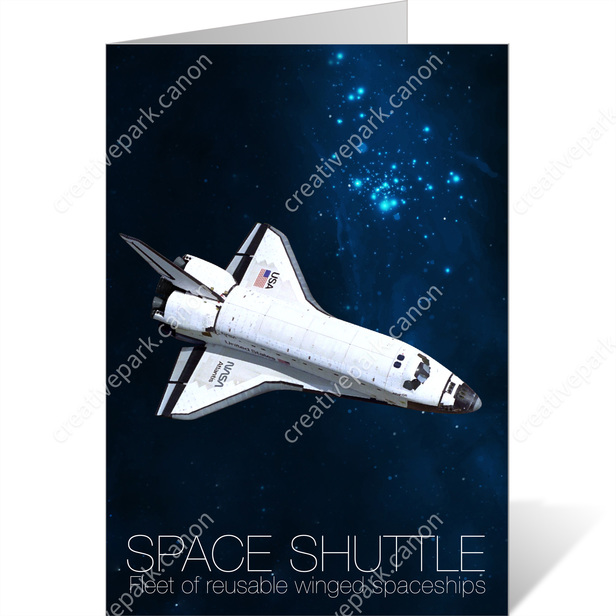 スペースシャトル A 宇宙 グリーティングカード カード Canon Creative Park