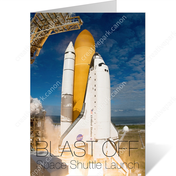 スペースシャトル B 宇宙 グリーティングカード カード Canon Creative Park