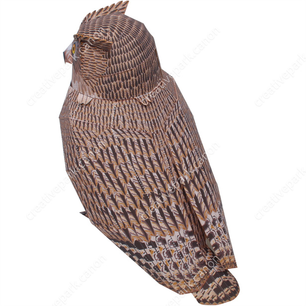 シマフクロウ - 空の生き物 - 動物 - ペーパークラフト - Canon シマフクロウ - 空の生き物 - 動物 - ペーパークラフト - Canon