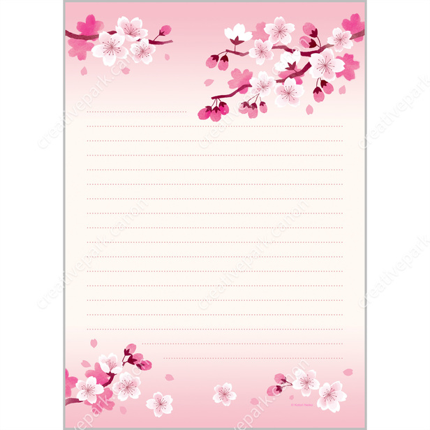 Bunga Sakura 0007 Musim Semi Alat Tulis Kartu Canon