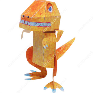 Zabawka gryząca — tyranozaur,Edukacyjne,Wykonane z papieru,Dinozaury,śliczne,null,null,Tyranozaur,Brązowy,null