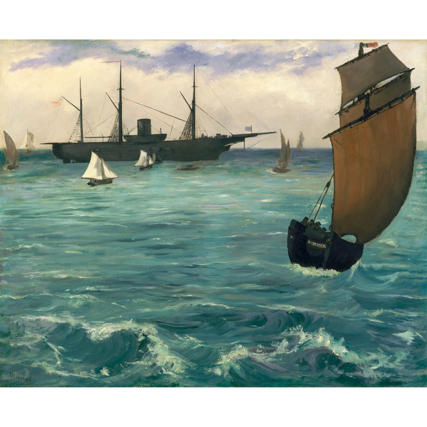 The "Kearsarge" at Boulogne - Manet - Pintura occidental - Cuadros Famosos  - Canon Creative Park