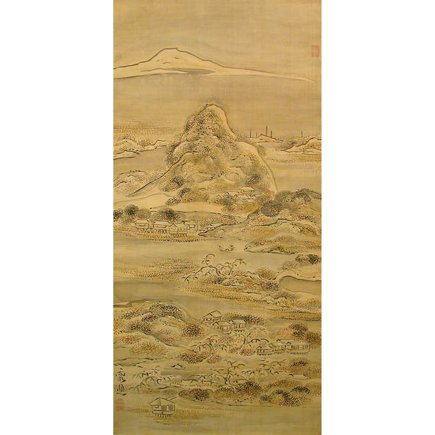 Landscapes in Summer and Winter 1 - 池大雅 - 日本画 - 名画