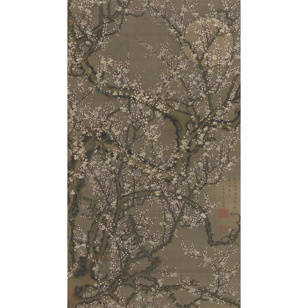 月下白梅図 - 伊藤若冲 - 日本画 - 名画 - Canon Creative Park