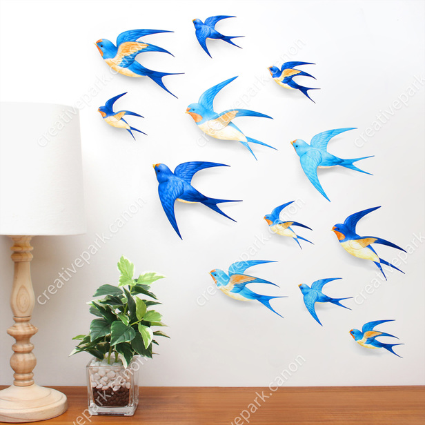 Pegatinas para paredes en 3D (Pájaros) - Pegatinas de pared - Decoración para pared - Hogar y - Canon Creative Park