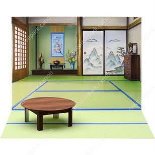 Diorama (Japanese-style Room),Animals,Paper Craft,null,house,Simple,Pet Series,Japanese-Style Pattern,Japanese Style,Colorful,null