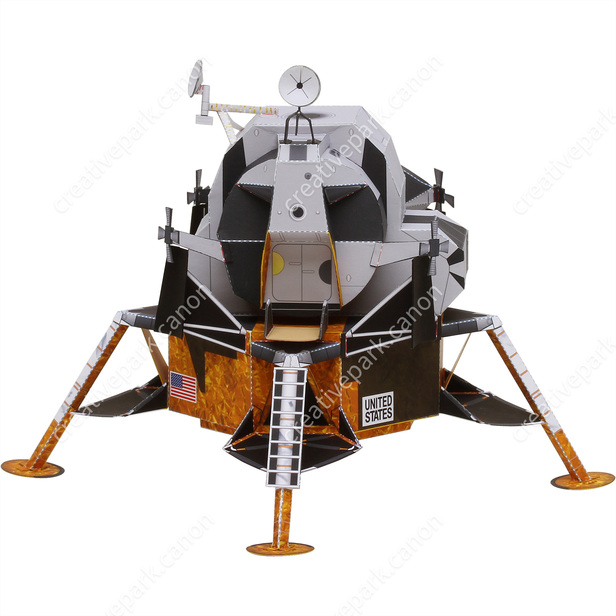 Módulo lunar Apolo (versión simplificada) - NASA - Artesanía  realista/Espacio - Arte de papel - Canon Creative Park