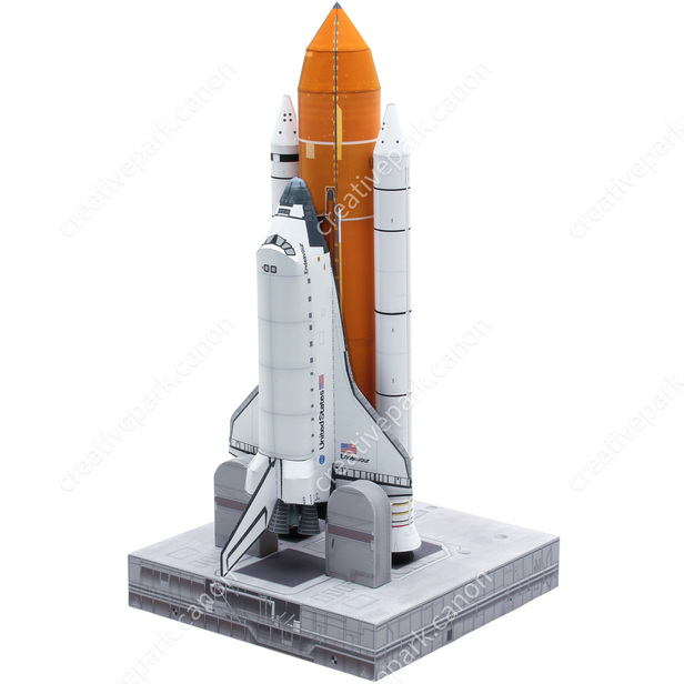 スペースシャトル 燃料タンク ロケットセット 簡易版 Nasa リアルクラフト 宇宙 ペーパークラフト Canon Creative Park